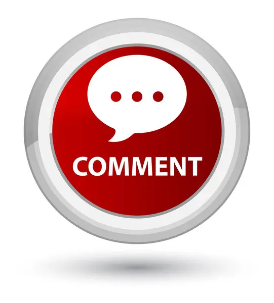 Comment (conversation icon) prime red round button — Stock Photo, Image