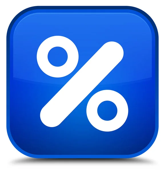 Rabattsymbol spezielle blaue quadratische Taste — Stockfoto