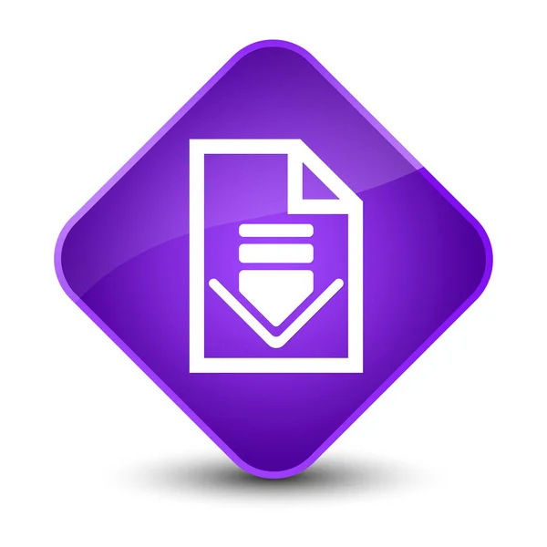 Descargar icono del documento elegante botón de diamante púrpura — Foto de Stock