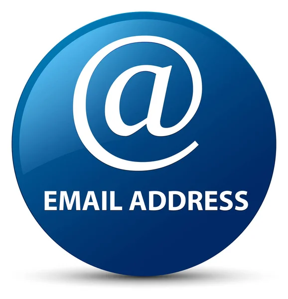 Adres e-mail niebieski okrągły przycisk — Zdjęcie stockowe