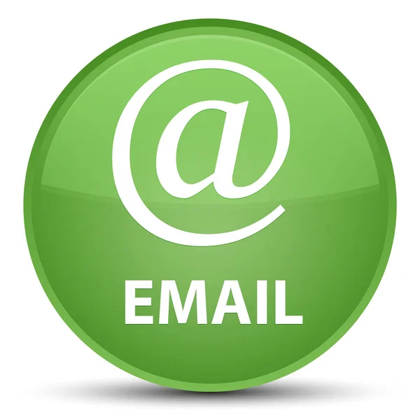 E-mail (adres ikony) specjalny miękki zielony okrągły przycisk — Zdjęcie stockowe