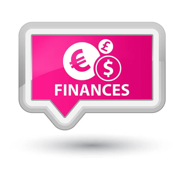 Финансы (знак евро) главная розовая кнопка баннера — стоковое фото