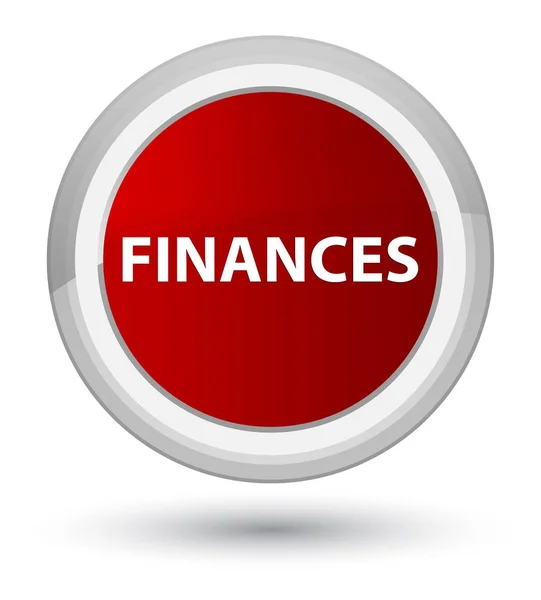 Finances prime red round button — Stock Photo, Image