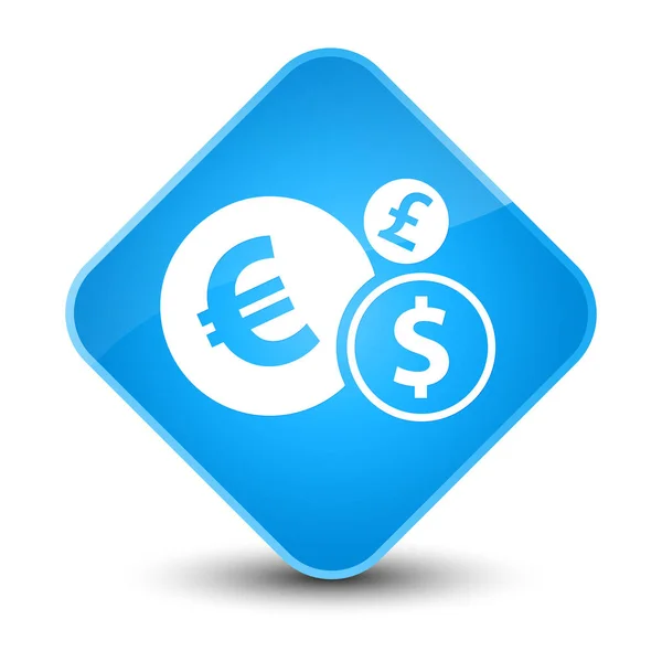 Finances icon elegant cyan albastru diamant buton — Fotografie, imagine de stoc