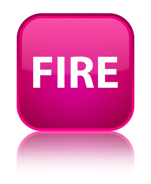 화재 특별 한 분홍색 사각형 버튼 — 스톡 사진