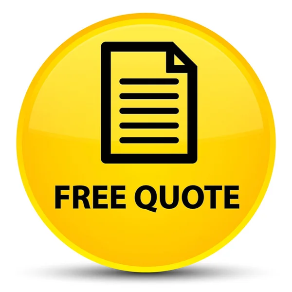 Free quote (page icon) special yellow round button