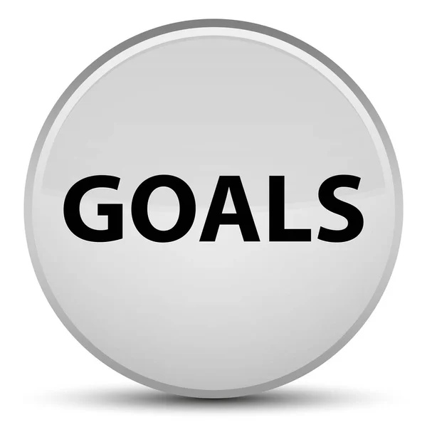 Goals special white round button — Stock Photo, Image