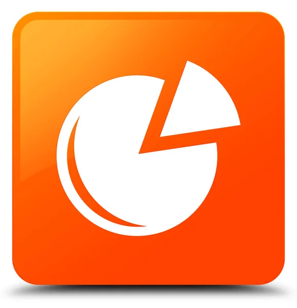 Gráfico ícone laranja botão quadrado — Fotografia de Stock