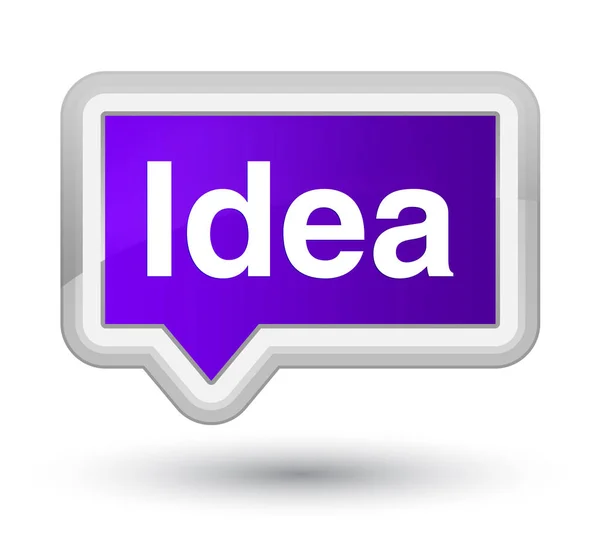 Idea primo pulsante banner viola — Foto Stock