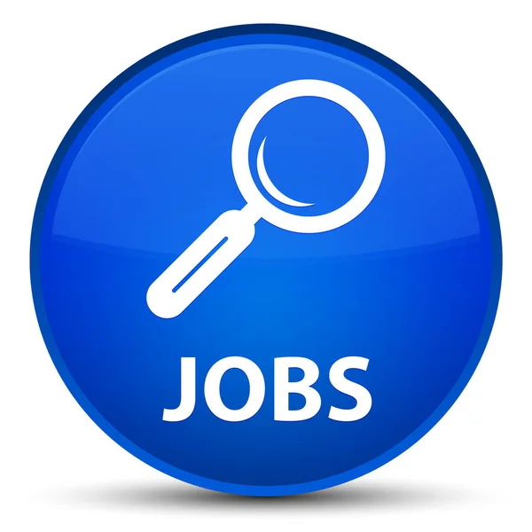 Jobs spezieller blauer runder Knopf — Stockfoto