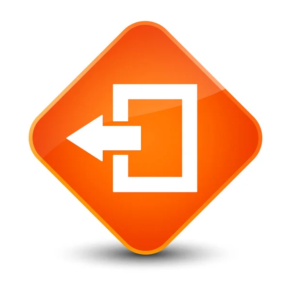 Logout ikon elegáns orange gyémánt gomb — Stock Fotó