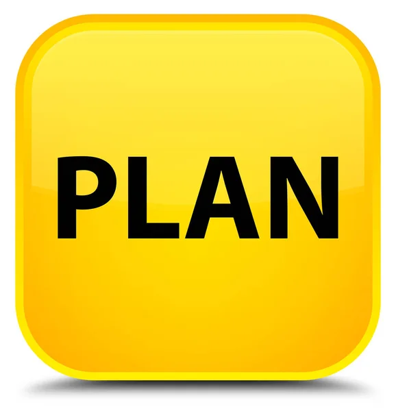 Plan special yellow square button — Stock Photo, Image