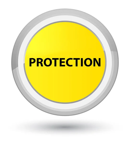 Schutz prime gelber runder Knopf — Stockfoto