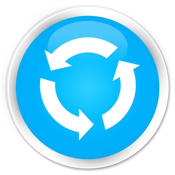 Refresh icon premium cyan blue round button