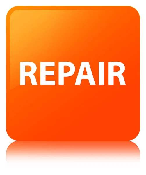 Reparation orange fyrkantiga knappen — Stockfoto