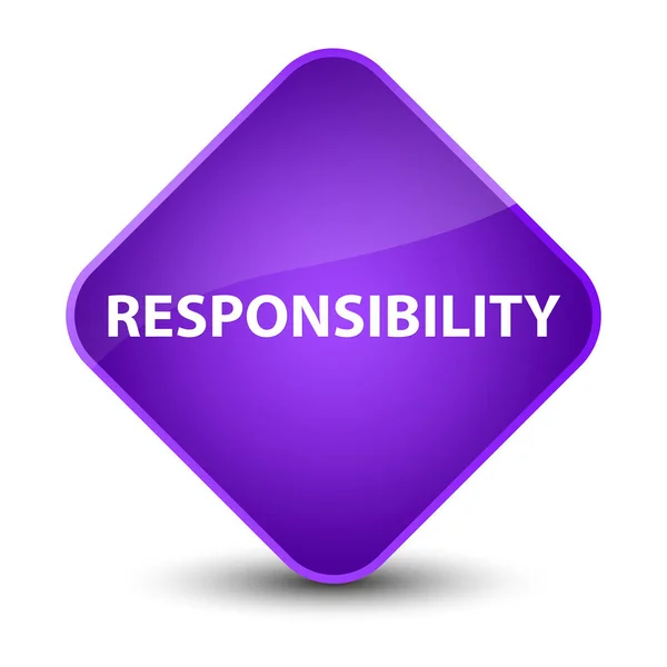 Responsibility elegant purple diamond button — Stock Photo, Image