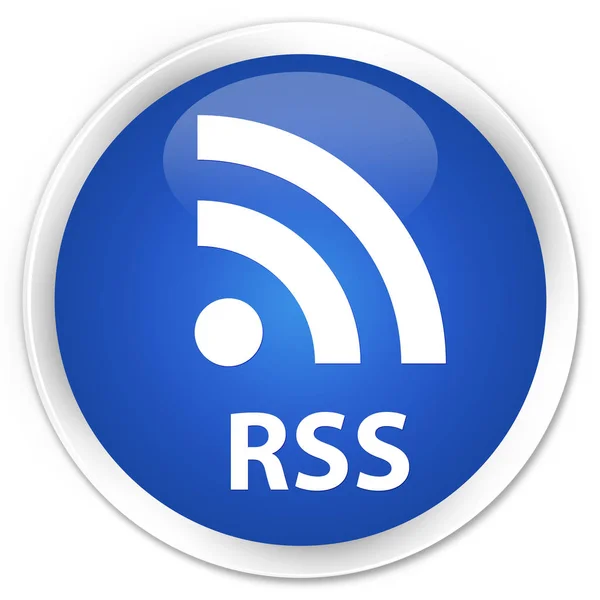 RSS premium blue round button — Stock Photo, Image