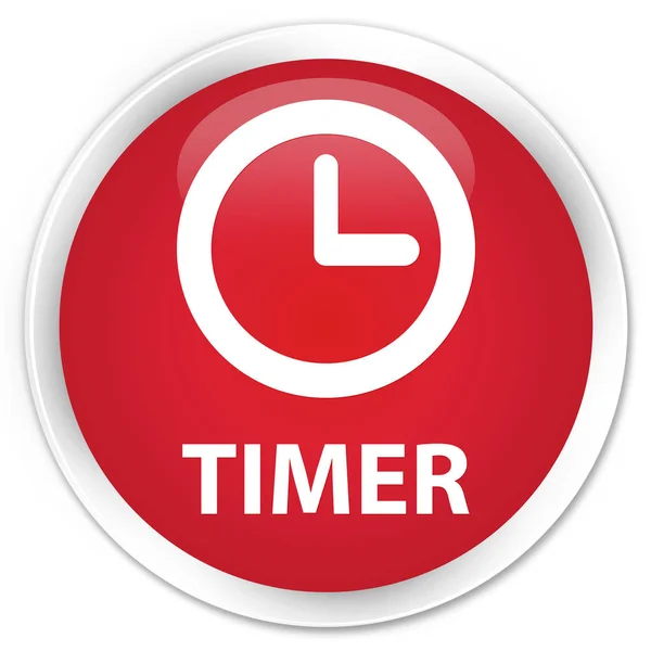 Timer prémio botão redondo vermelho — Fotografia de Stock