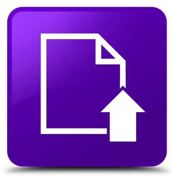 上传文档图标紫色方形按钮 — 图库照片