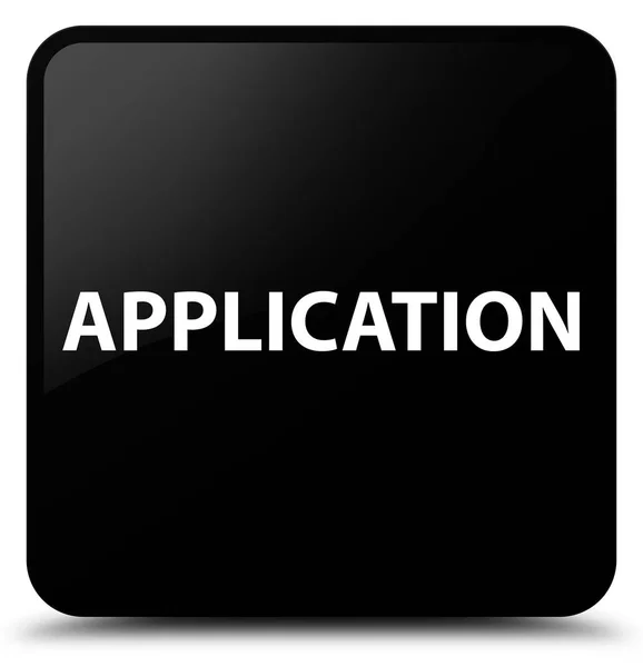 Application black square button — Stock Photo, Image