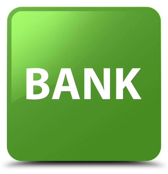 Bank weiche grüne quadratische Taste — Stockfoto