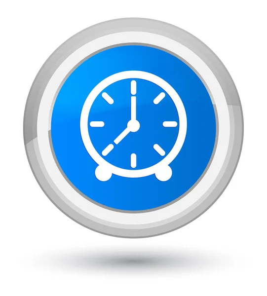 Clock icon prime cyan blue round button — Stock Photo, Image