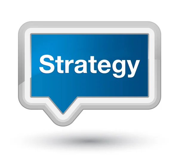 Strategie primární modrý nápis tlačítko — Stock fotografie