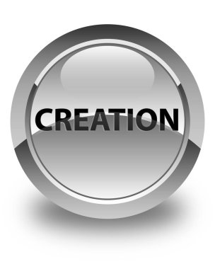 Oluşturma parlak beyaz yuvarlak düğme