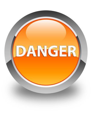 Tehlike parlak turuncu yuvarlak düğme