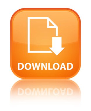 Download (Belge simgesi) özel turuncu kare düğme