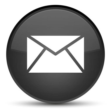 E-posta kutsal kişilerin resmi özel siyah yuvarlak düğme