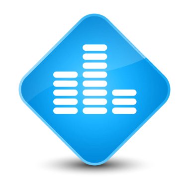 Equalizer'ı kutsal kişilerin resmi zarif camgöbeği mavi elmas düğme