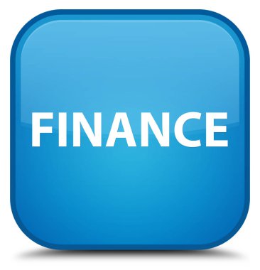 Finans özel camgöbeği mavi kare düğme