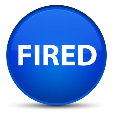 Özel mavi yuvarlak düğmeye ateş