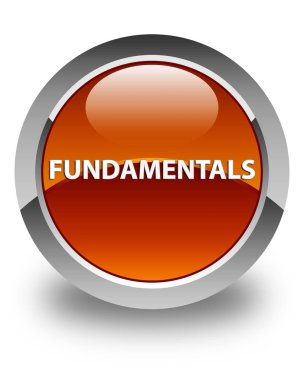 Temelleri parlak kahverengi yuvarlak düğme