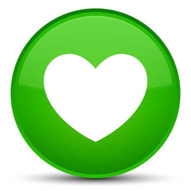 Kalp kutsal kişilerin resmi özel yeşil yuvarlak düğme