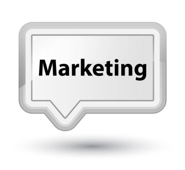 Pazarlama baş beyaz bayrak düğmesini