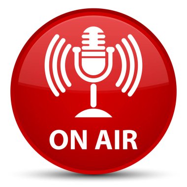 Hava (mikrofon simgesi) özel kırmızı yuvarlak düğmesi