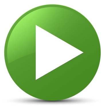 Yürüt simgesi yumuşak yeşil yuvarlak düğmesi