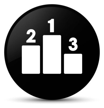 Podyum simge siyah yuvarlak düğmesi