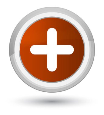 Simgesi Başbakan kahverengi düğme yuvarlak