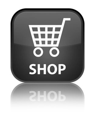 Dükkanı özel siyah kare düğme