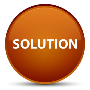 Çözüm özel kahverengi yuvarlak düğmesi