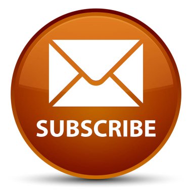 (E-posta simgesi) özel kahverengi yuvarlak düğmesini abone