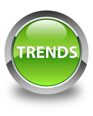 Eğilimleri parlak yeşil yuvarlak düğme