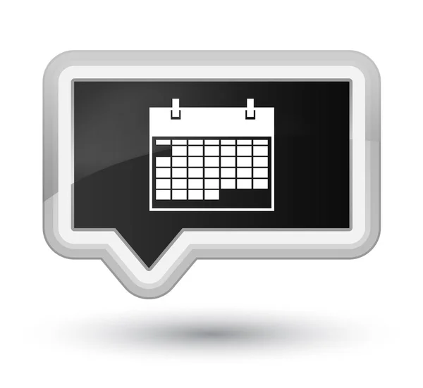 Calendar icon prime black banner button — Stock Photo, Image