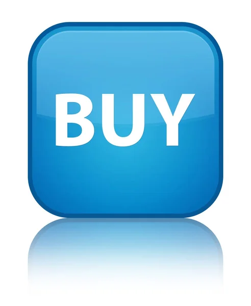 Buy special cyan blue square button — Stock Photo, Image