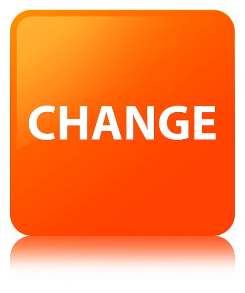 Čtvercové tlačítko změnit oranžové — Stock fotografie