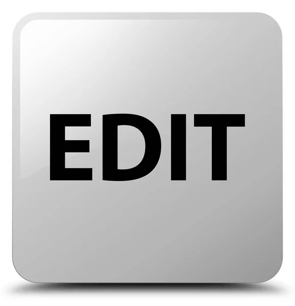 Editar botón cuadrado blanco — Foto de Stock