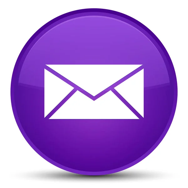 E-posta kutsal kişilerin resmi özel mor yuvarlak düğme — Stok fotoğraf